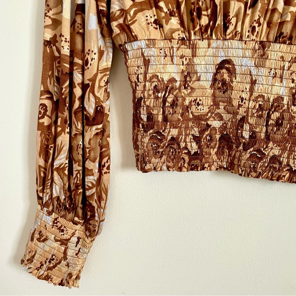 Anthropologie Tiny Valentina Long Sleeve Printed Surplice Blouse Top Size M NWT - Picture 12 of 12